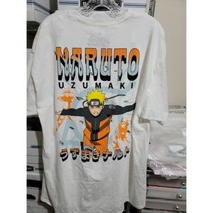 Cool UZUMAKI NARUTO Anime T Shirt White Size Animation szXL